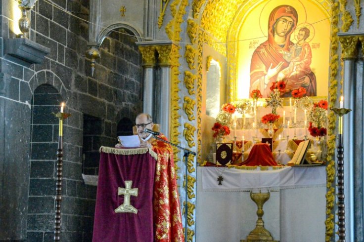 The church was badly damaged in clashes between the Turkish army and the Kurdistan Workers' Party (PKK) in 2015-16